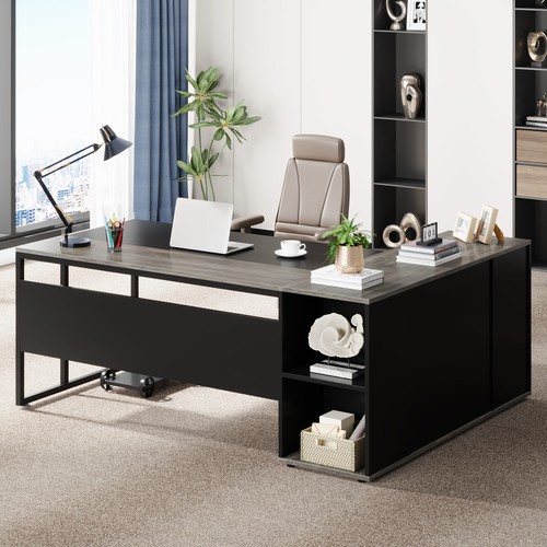 Shaped executive desk - 71", l-shaped