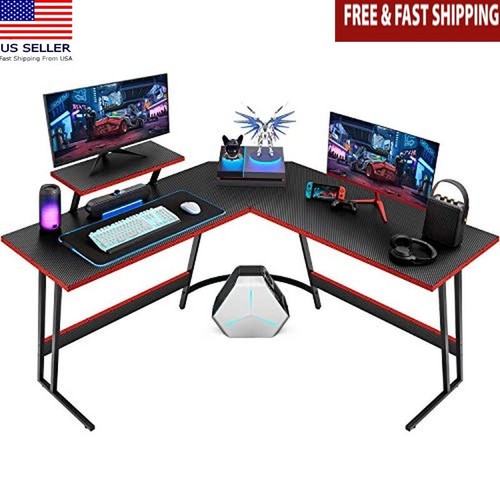 Shaped gaming desk large - l,