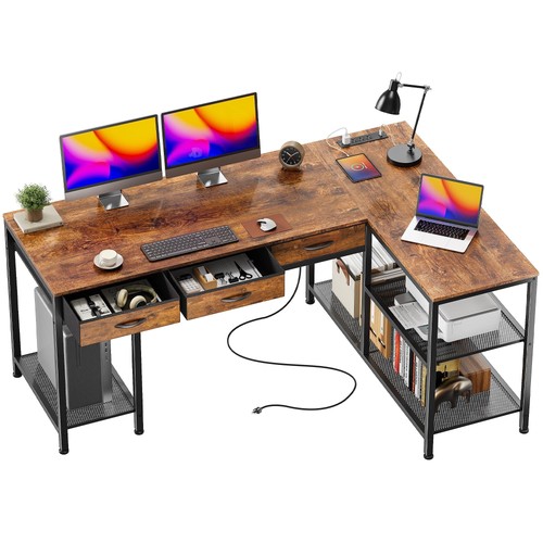 Inch shaped office desk - 55, l